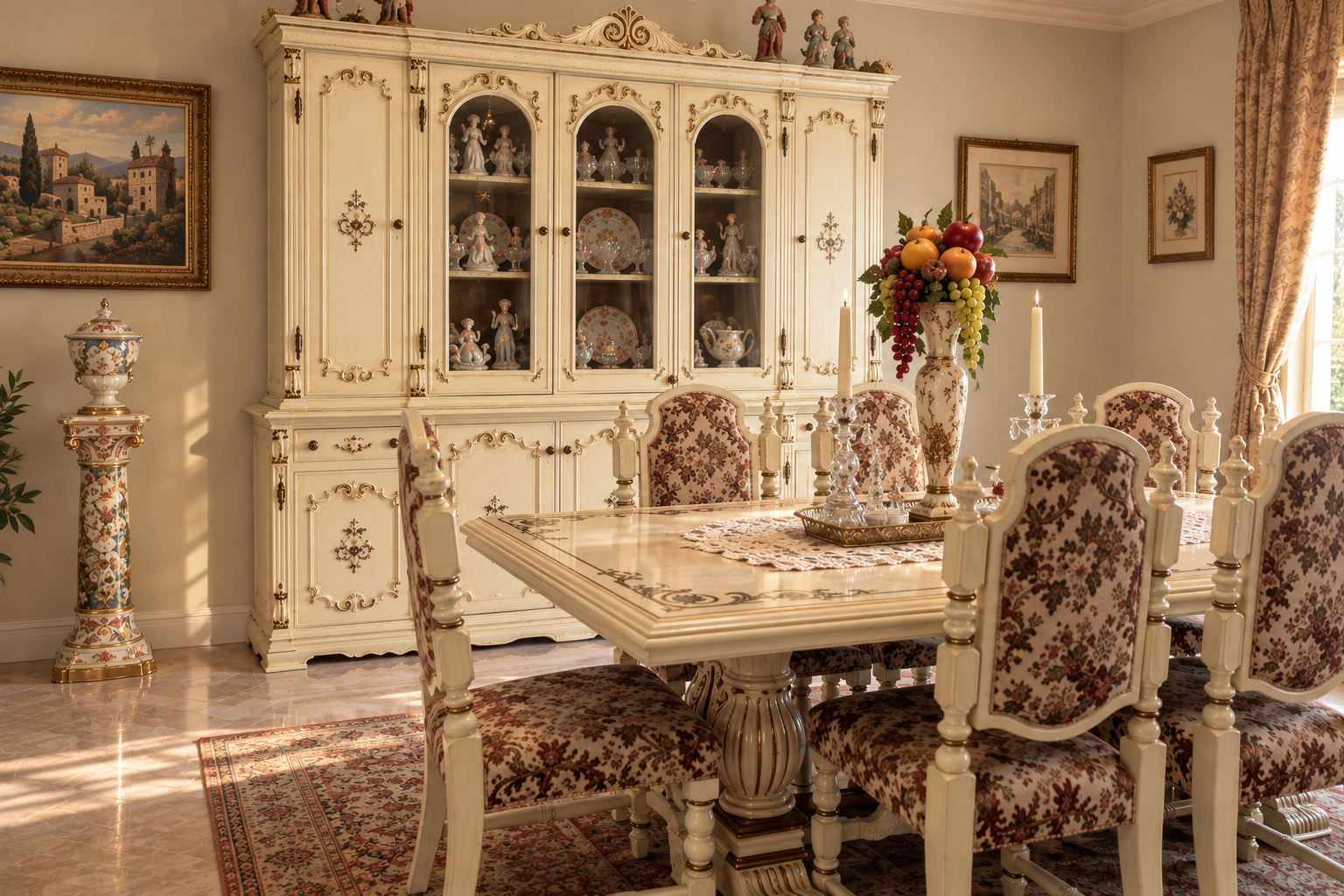 Nonna’s china cabinet filled with ceramics