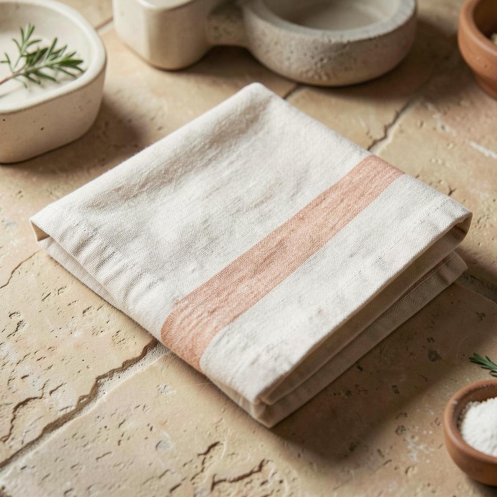 Linen kitchen towel included in the box