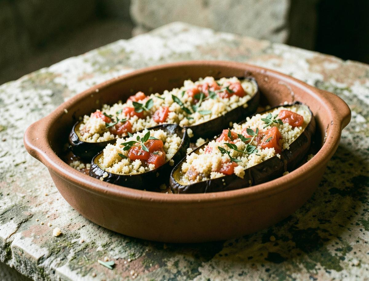 Melanzane Ripiene alla Calabrese, prepared for the table