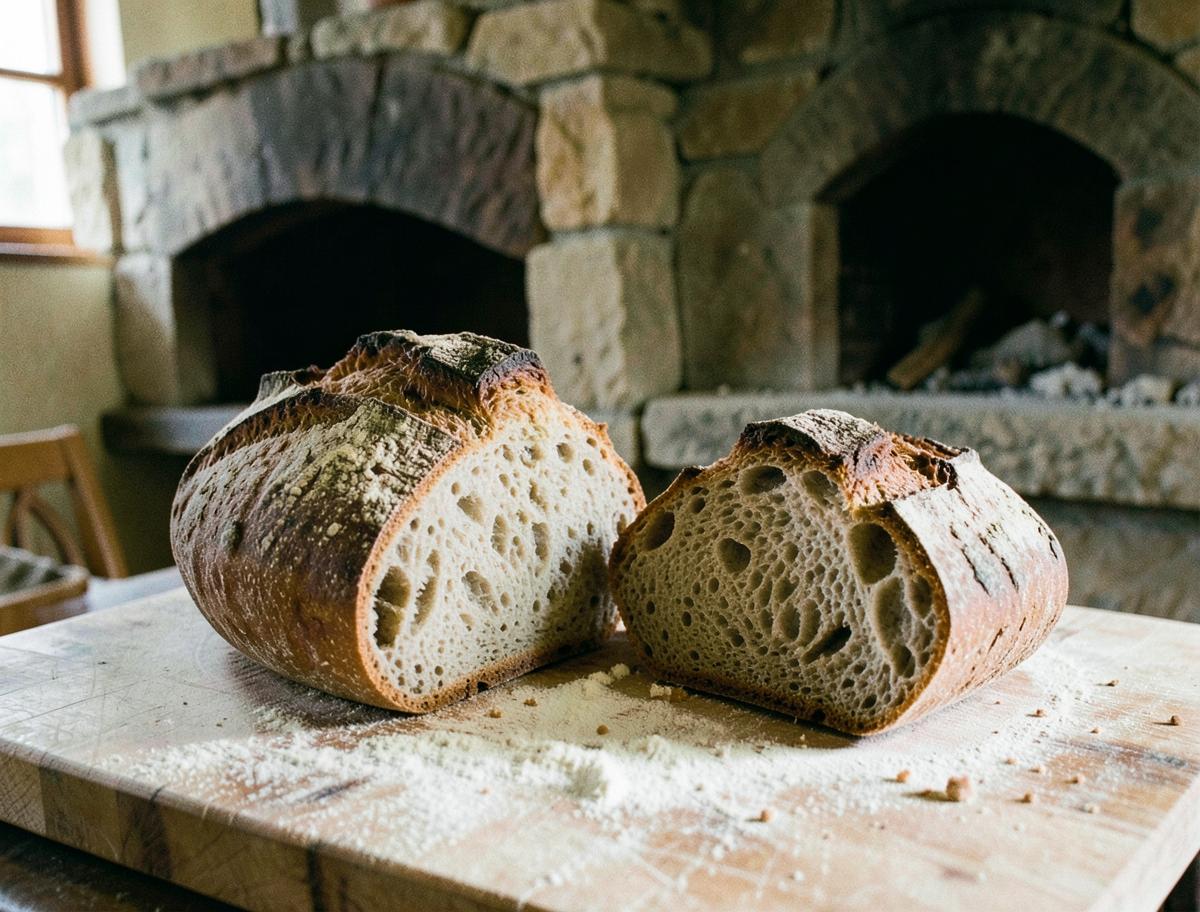 Pane di Cerchiara, prepared for the table