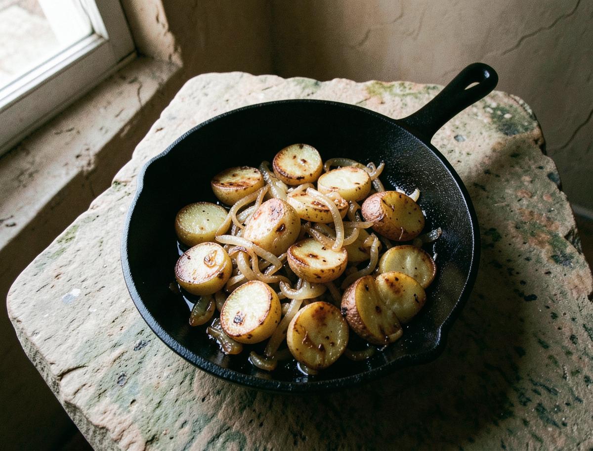 Patate ’Mpacchiuse, prepared for the table