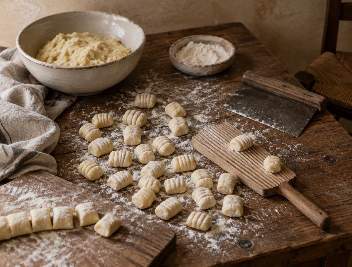 Potato Gnocchi, prepared for the table