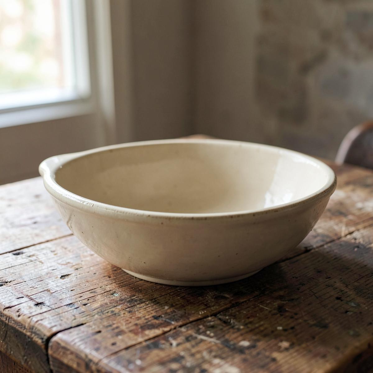 Ceramic serving bowl included in the box